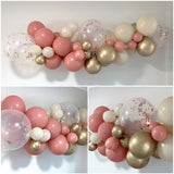 Balloon Garland Arch Rustic rosewood gold sand rose gold