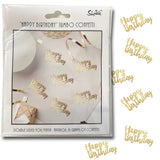 Confetti - HAPPY BIRTHDAY - Gold