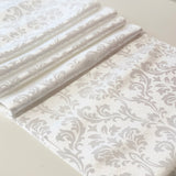Jacquard Table Runner - Damask Pattern - White 180cm - ETA 30 November