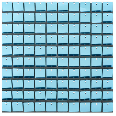 Blue Sequin Shimmer Wall Panels x 24 - 30cm x 30cm