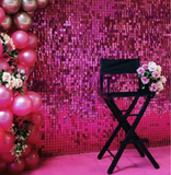 Dark Pink Shimmer Wall Panels x 24 - 30cm x 30cm