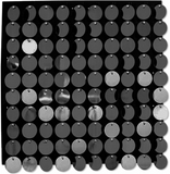 Black Round Sequin Shimmer Wall Panels x 24 - 30cm x 30cm