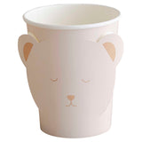 Teddy Bear - Paper Cups - 8 Pack
