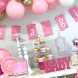 Baby Shower Banner - It's a Girl - Pink & Gold Foil  225cm Length