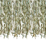 Rustic Eucalyptus Leaf & Ribbon Backdrop Curtain