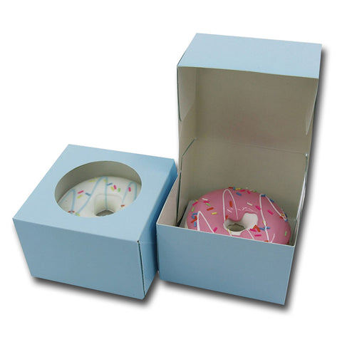 Donut Box - Blue x 4 - 10cm