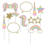 Unicorn Party Photo Props - 10 Pack
