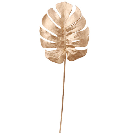 Monstera Leaf - Gold Large - Artificial - 85cm