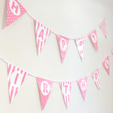 Happy Birthday Banner - Pink - 4.8m