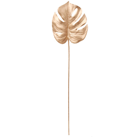 Monstera Leaf - Gold - Artificial - 60cm