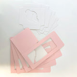 Pink Cupcake Box - 4 Pack - 10cm
