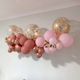 Balloon Garland DIY Kit - Rosewood & Pastel Pink - 1.7m