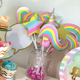 Unicorn Party Photo Props - 10 Pack