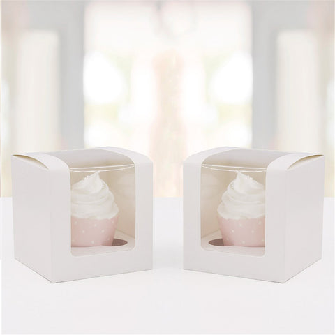 White cupcake Box
