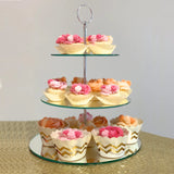 Cupcake Stand - 3 Tier Mirror - 34cmH
