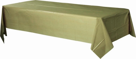 Gold Plastic Table Cover - 274cm x 137cm