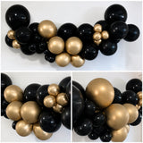 Balloon Arch Garland DIY Kit - Black & Gold - 1.7m