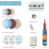 Blue Balloon Arch Garland Kit Diy Blue Chocolate Sand Teddy 