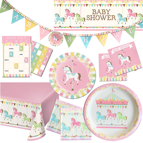 Carousel Baby Shower - Party Kit - 8 Guests