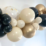 Balloon Garland DIY Kit - Black, Sand & Gold - 1.7m