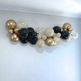 Balloon Garland DIY Kit - Black, Sand & Gold - 1.7m