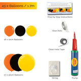 Balloon Garland DIY Kit - Construction Digger - Black, Yellow & Orange - 1.7m
