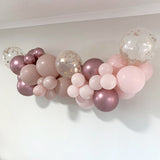 Balloon Garland DIY Kit - Dusk Pink, Pastel Pink & Chrome - 1.7m