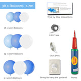 Balloon Garland DIY Kit - Blue & White - 1.7m
