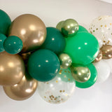 Green and gold diy balloon arch garland kit jungle safari