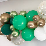 Green and gold diy balloon arch garland kit jungle safari