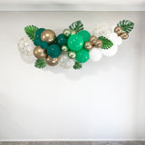 Green and gold diy balloon arch garland kit jungle safari