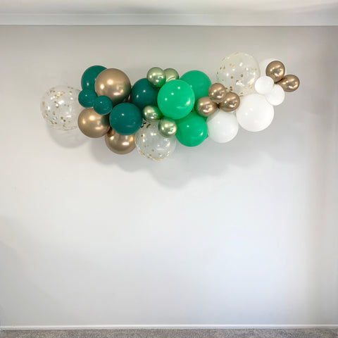 Green and gold diy balloon arch garland kit jungle safari