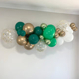 Green and gold diy balloon arch garland kit jungle safari