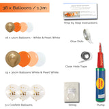orange gold balloon garland arch kit