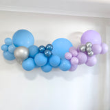 Balloon Garland DIY Kit - Purple, Silver & Blue - 1.7m