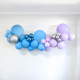 Balloon Garland Blue, Purple & Silver