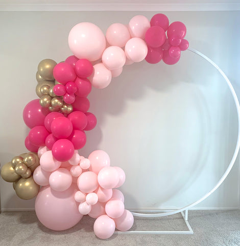 Balloon Garland DIY Kit Large - Pink, Fuchsia & Gold - 3.8m - 104 Balloons