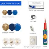 Balloon Garland DIY arch kit Navy Blue and Gold 