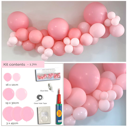 Pink Balloon Arch Garland with contents Party Plaza Barbie