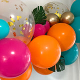 Balloon Arch Garland DIY Kit - Tropical Fuchsia, Orange & Teal  -  1.7m