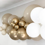 Balloon Arch Garland DIY Kit - White, Gold & Sand - 1.7m