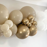 Balloon Arch Garland DIY Kit - White, Gold & Sand - 1.7m