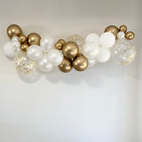 Balloon Garland DIY Kit - White & Gold - 1.7m