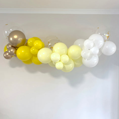 Balloon Garland DIY Kit - Daisy Yellow, Pastel & White - 1.7m