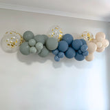 Balloon Garland DIY Kit - Dusk Eucalyptus, Blue & Cream - 1.7m