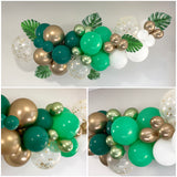 Green and gold diy balloon arch garland kit jungle safari