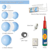 Balloon Garland DIY Kit Large - Blue & White 3.8m - 104 Balloons