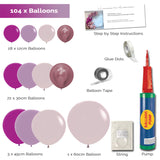 Balloon Garland DIY Kit Large - Dusk Pink, Mauve & Orchid - 3.8m - 104 Balloons