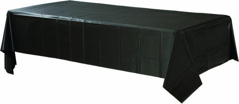 Black Plastic Table Cover - 274cm x 137cm