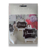Chalkboard Signs - 3 pack - Silver Glitter